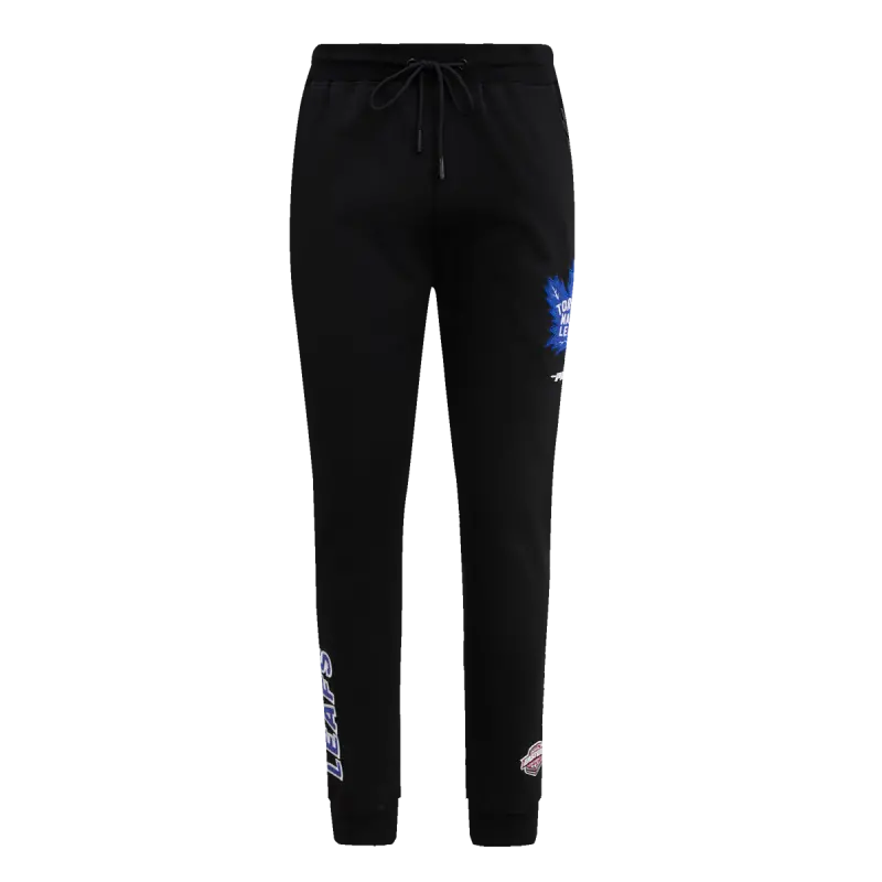 nhl toronto maple leafs classic chenille double knit jogger black